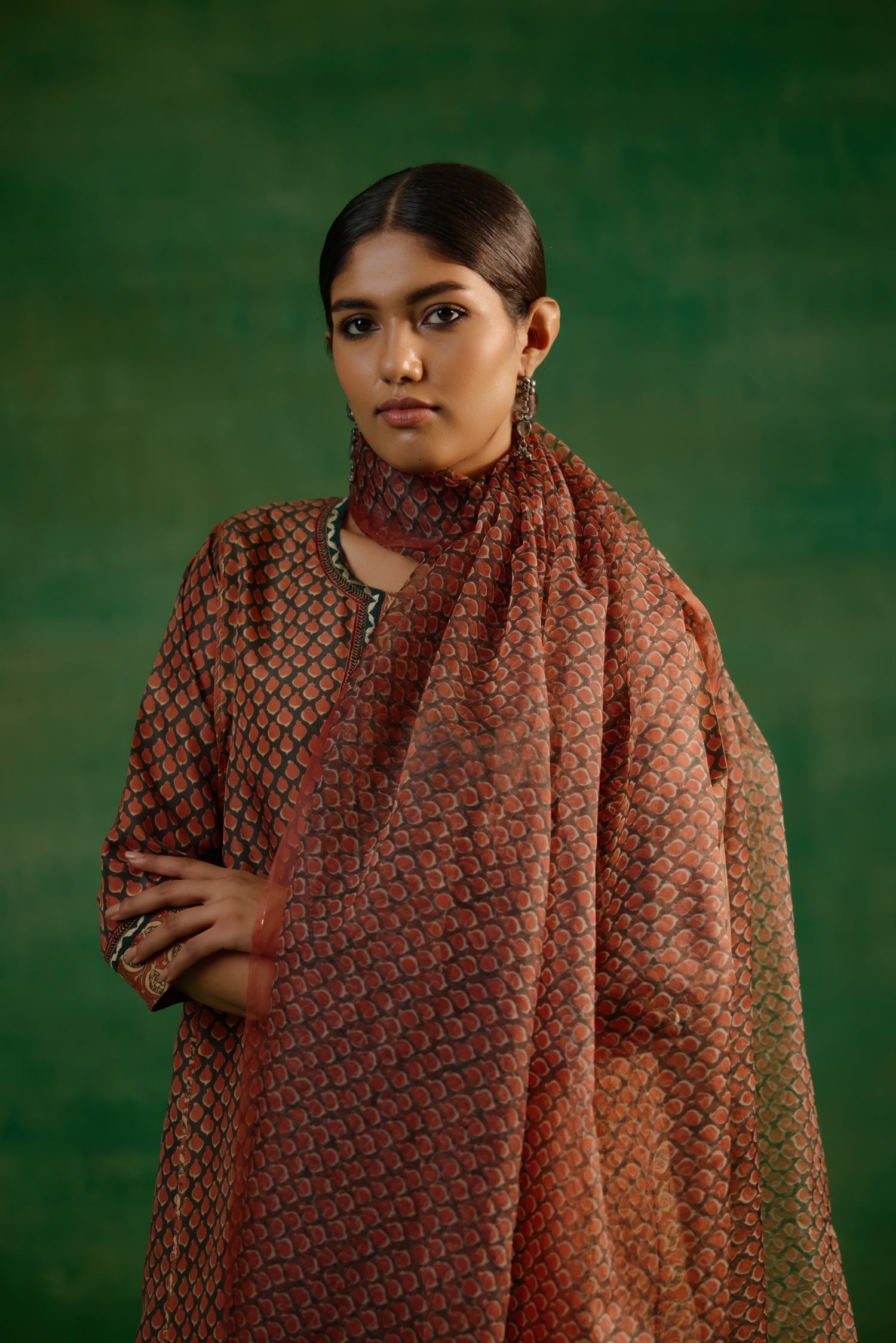 Organza Dupatta Light Rust (9819070300459)