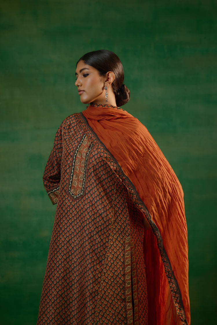 Rozana Dupatta Rust (9817525584171)