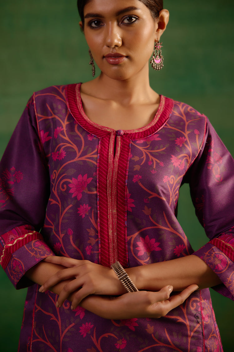 Rozana Kurta Purple Pink (9819960410411)