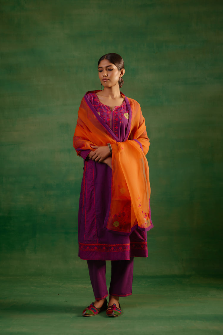 Bagh Dupatta Orange (9815627301163)