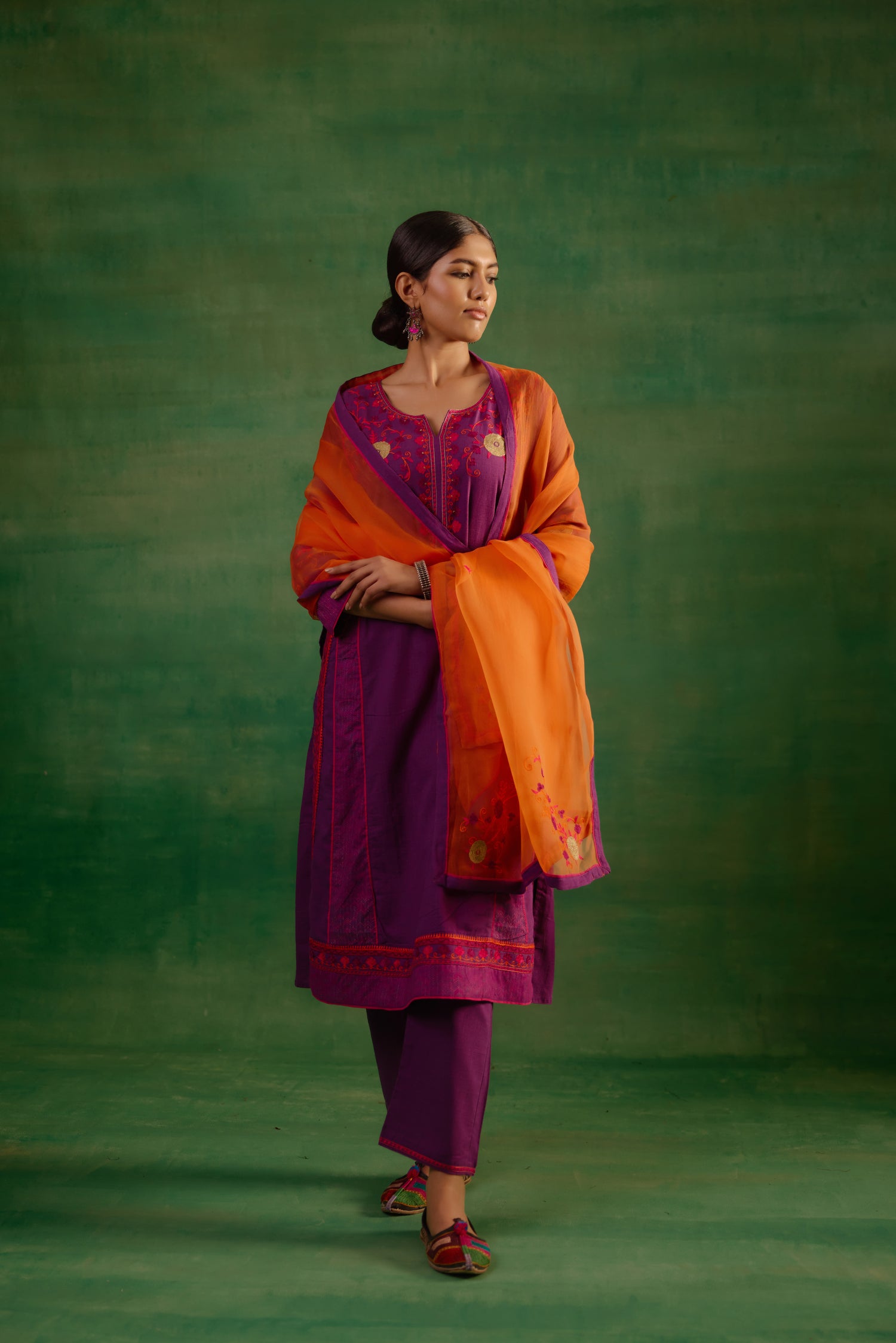 Bagh Dupatta Orange (9815627301163)