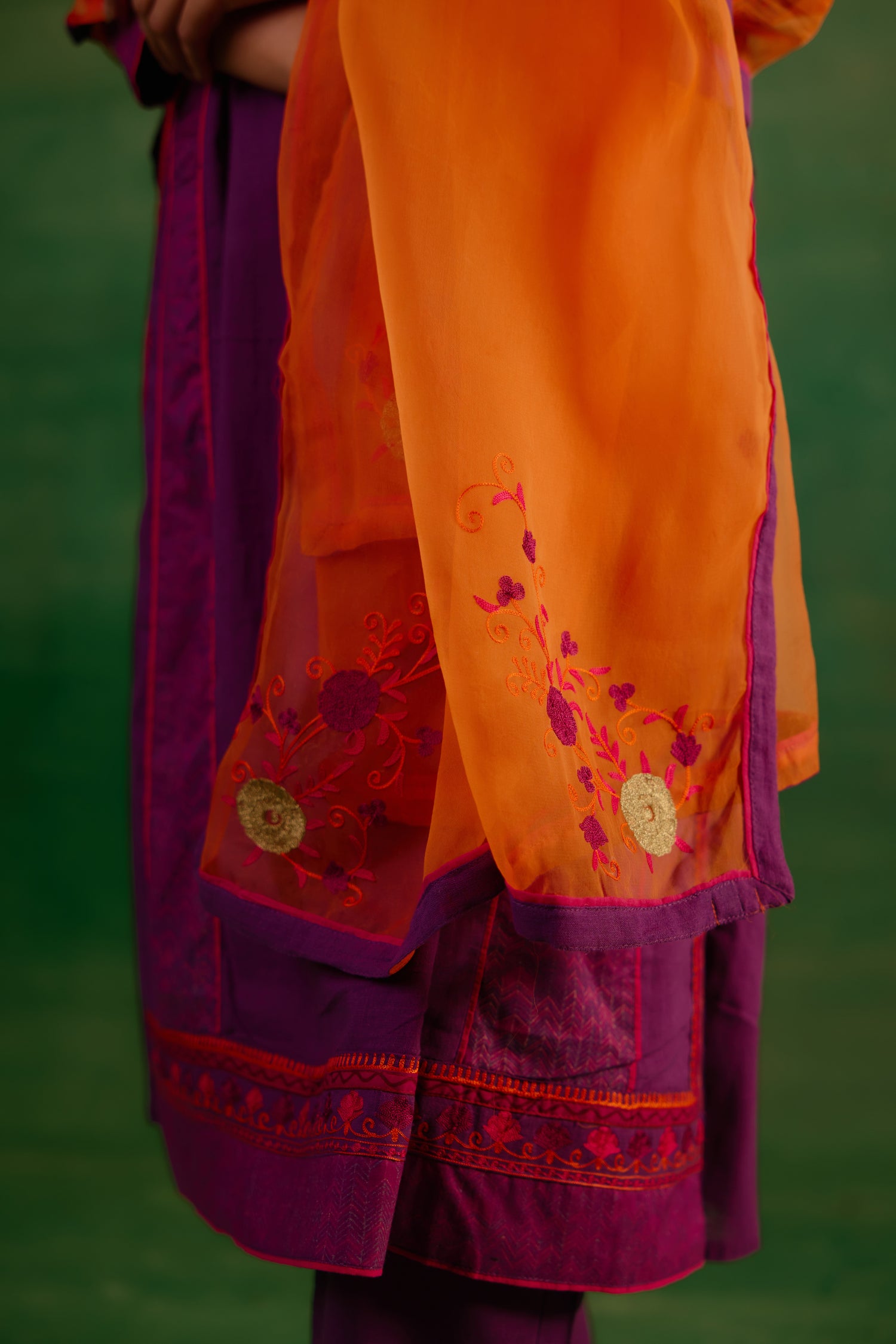 Bagh Dupatta Orange (9815627301163)