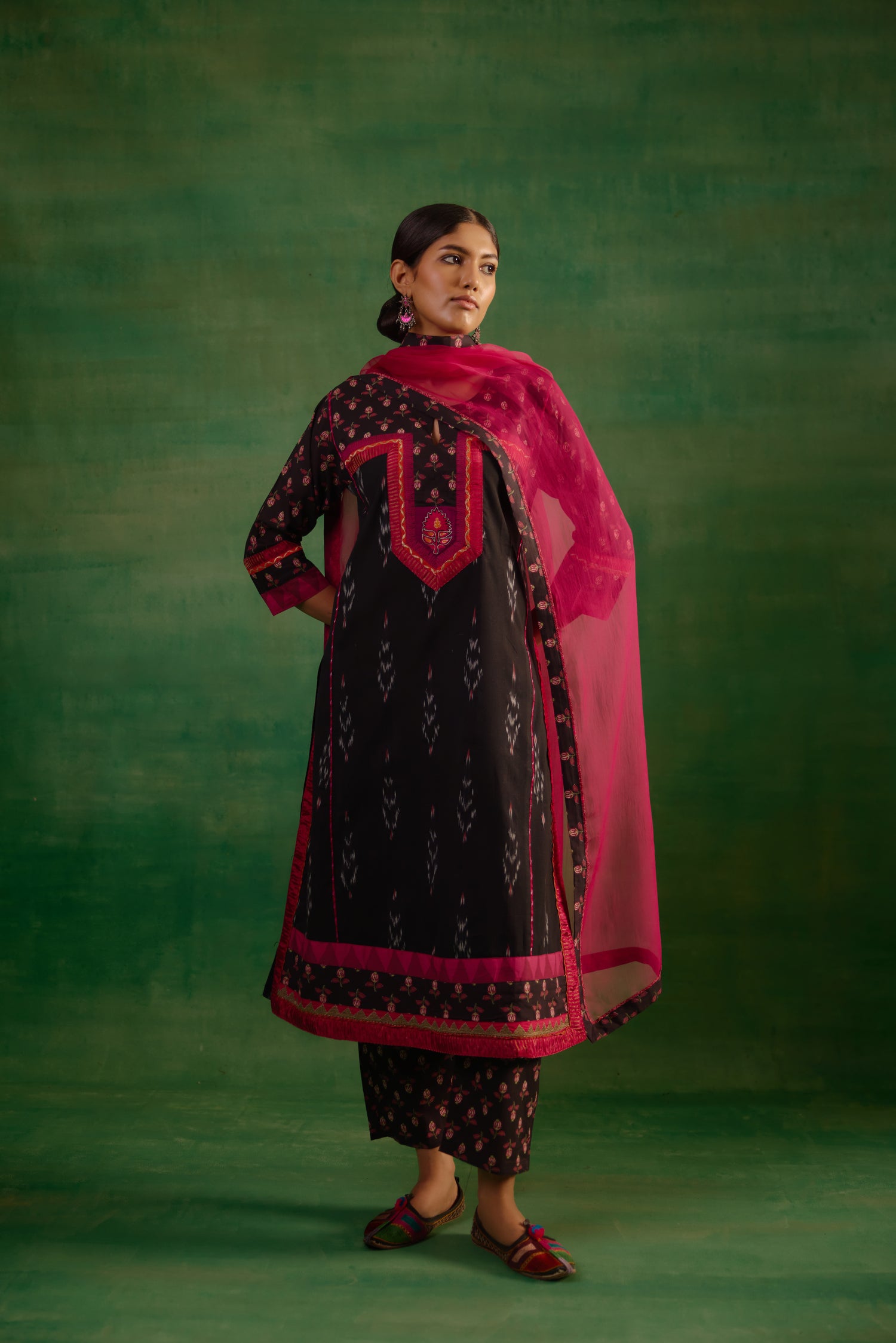 Medh Dupatta Hot Pink (9819954282795)