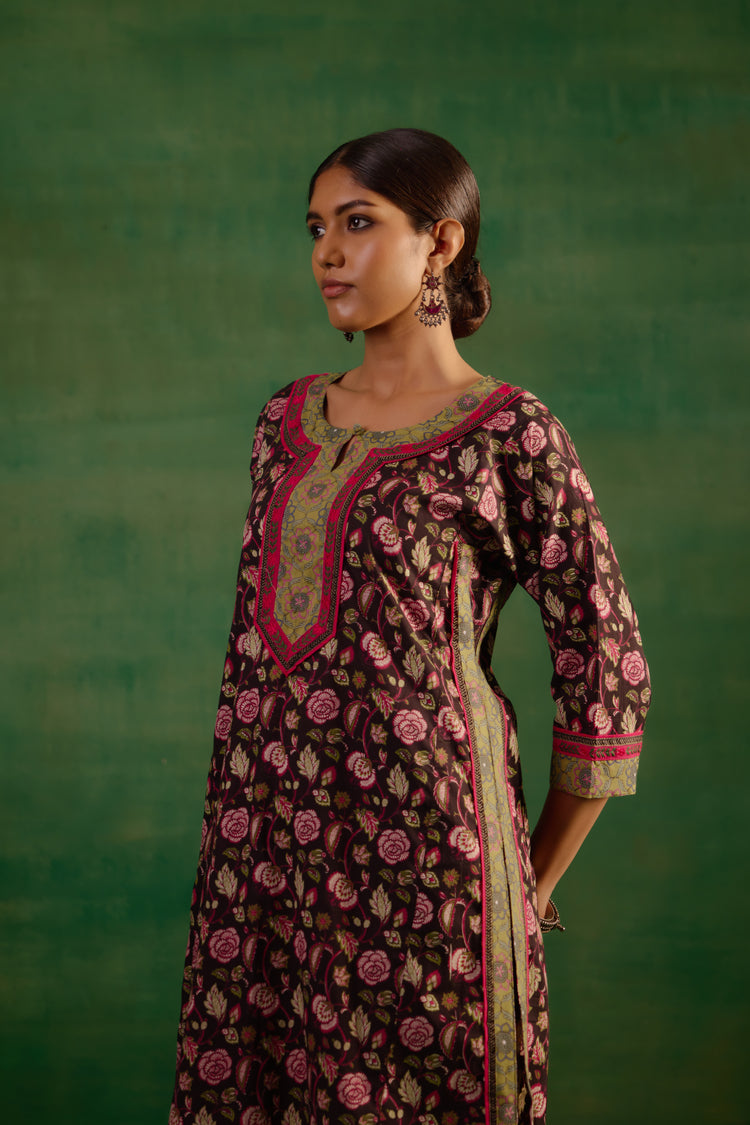 Anu Kurta Black Pink (9819312947499)