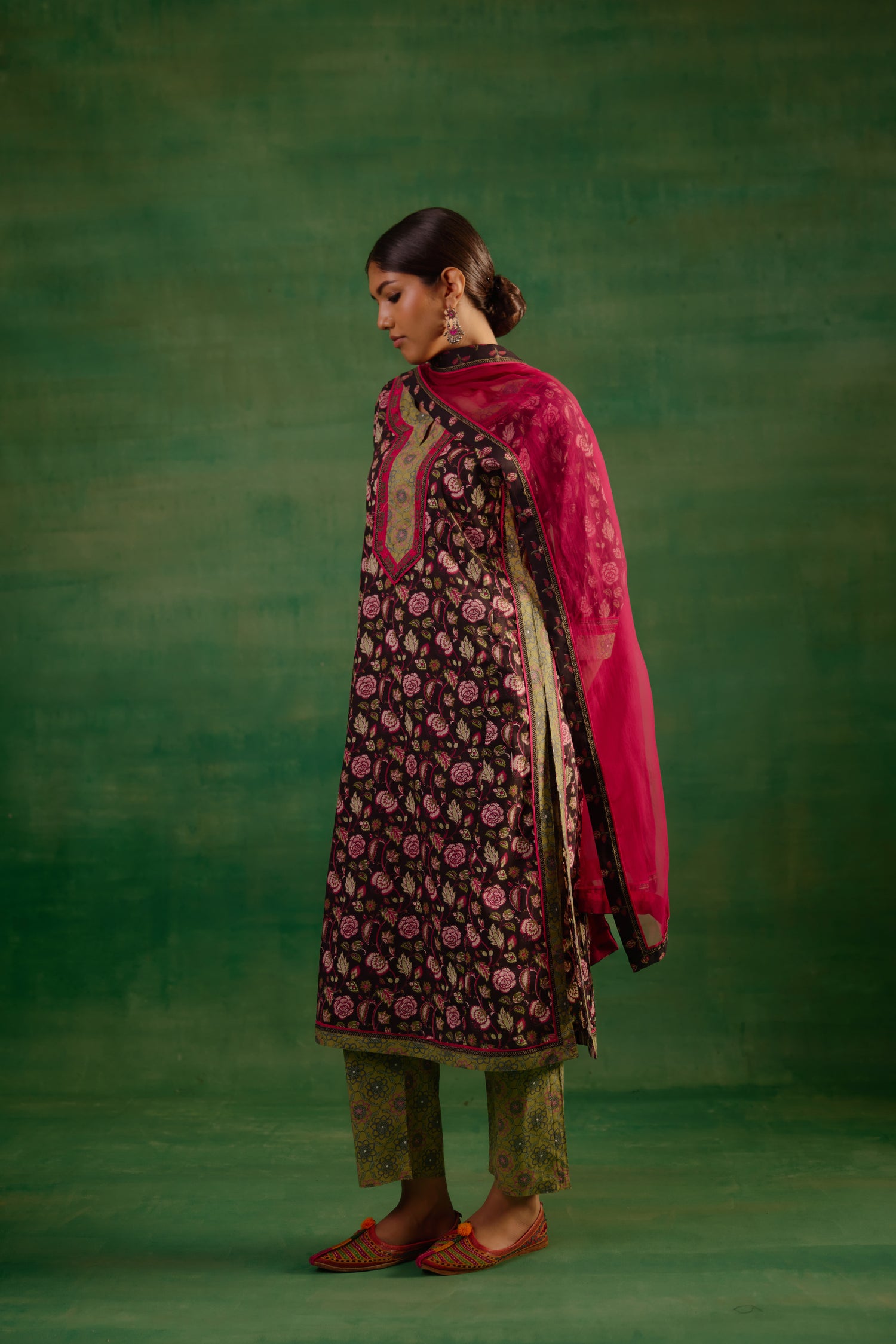 Anu Kurta Black Pink (9819312947499)