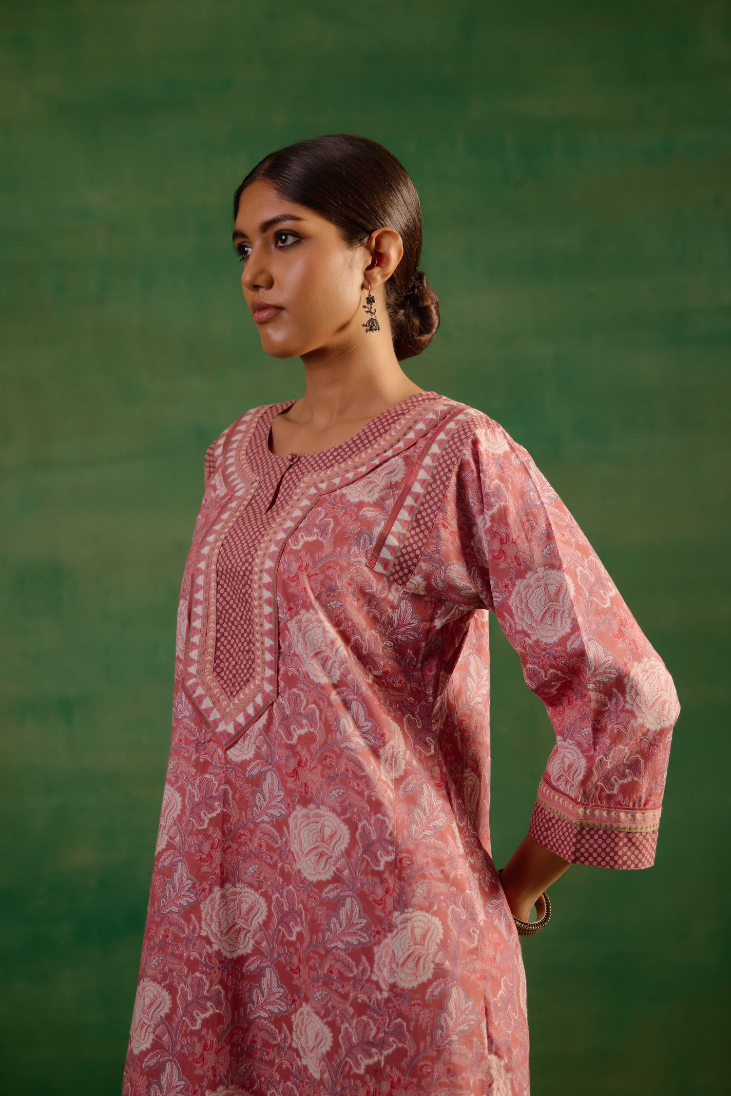 Adara Caftan Rouge Pink White (9821095395627)