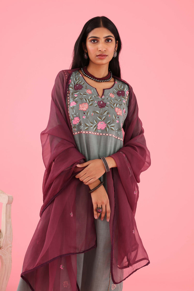 Tulsi Dupatta Plum (8426759455019)