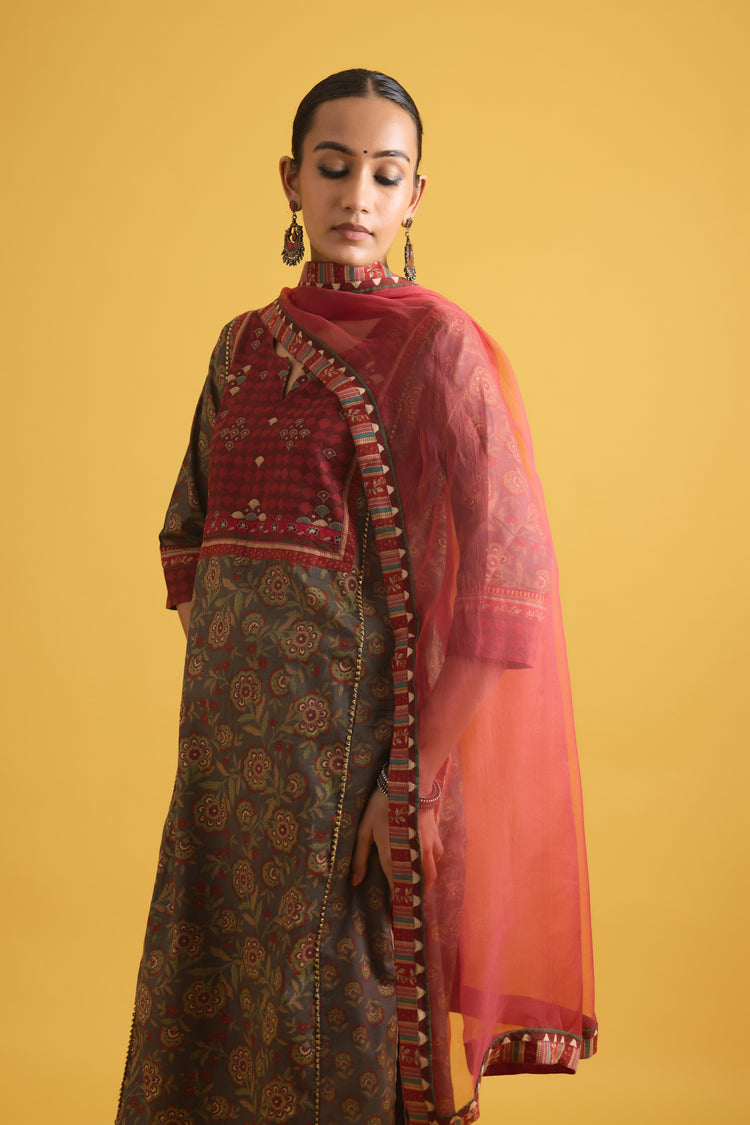 Medh Dupatta Maroon (9710841233707)