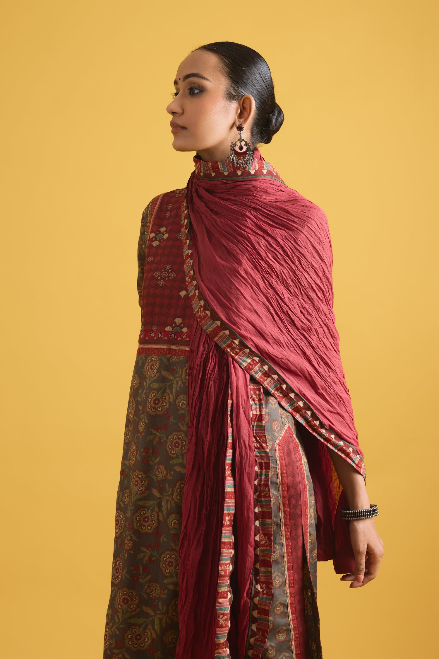 Rozana Dupatta Maroon (9710843724075)