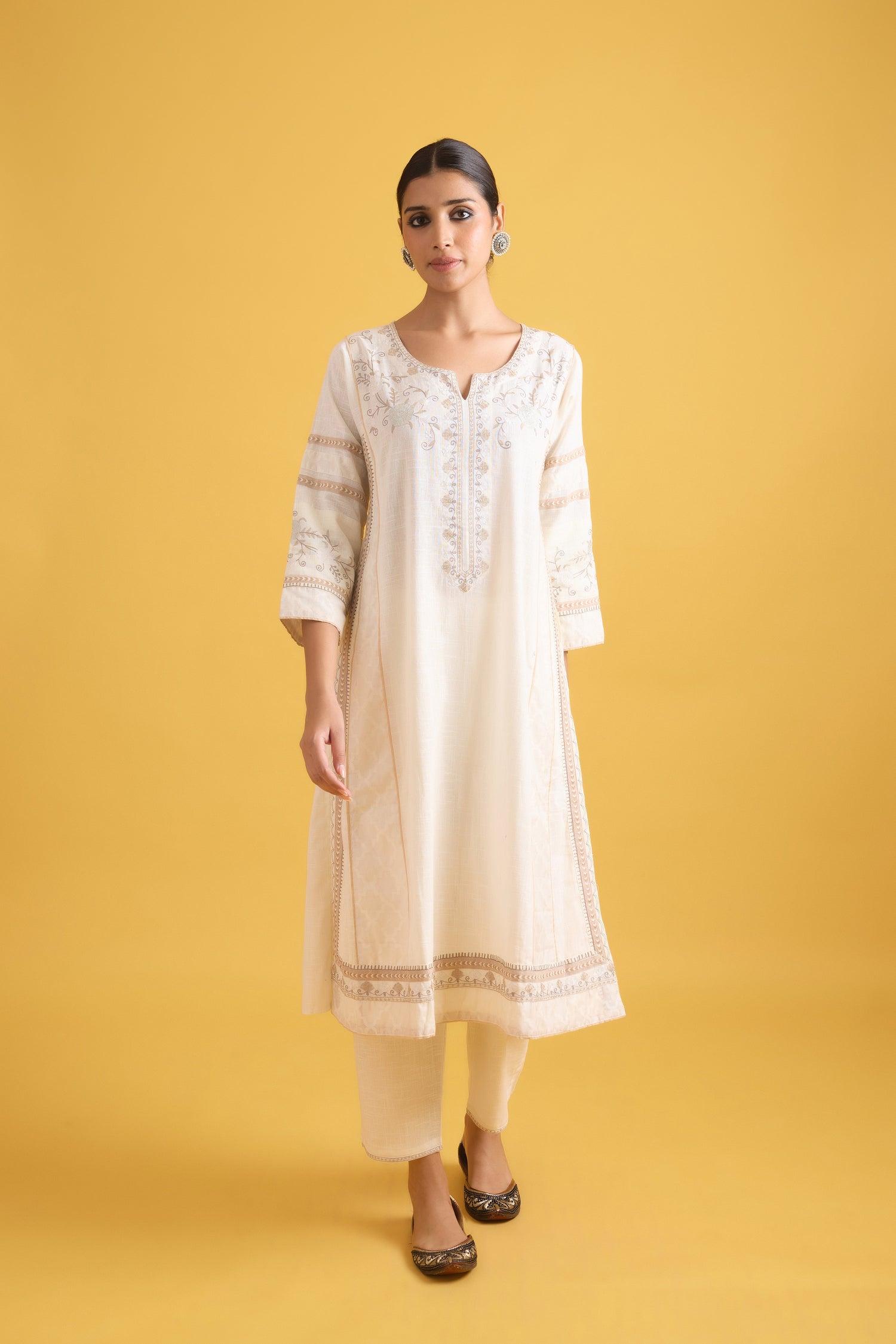 Bagh Kurta Cream (9725653516587)