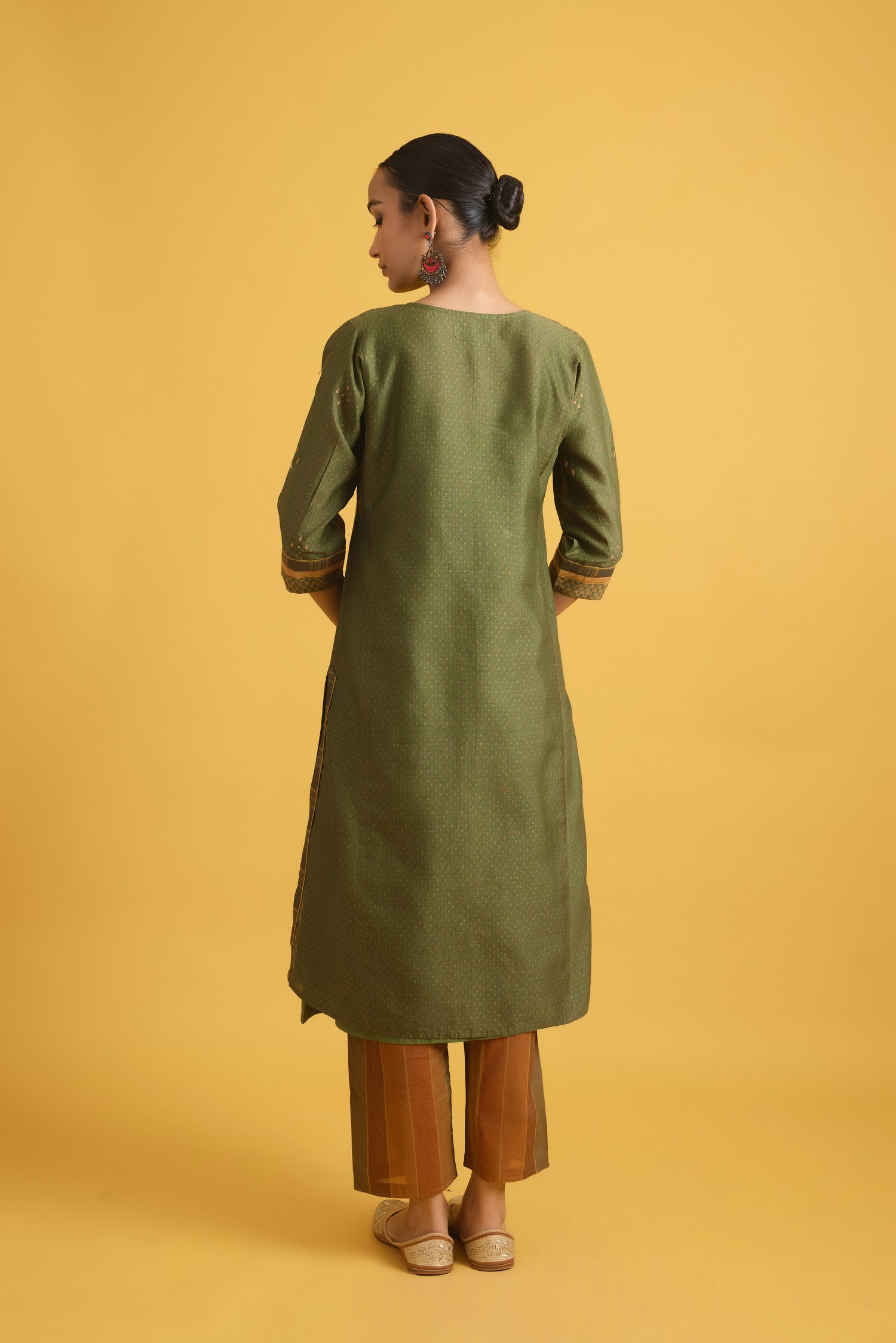 Rozana Kurta Green Mustard (9708383633707)