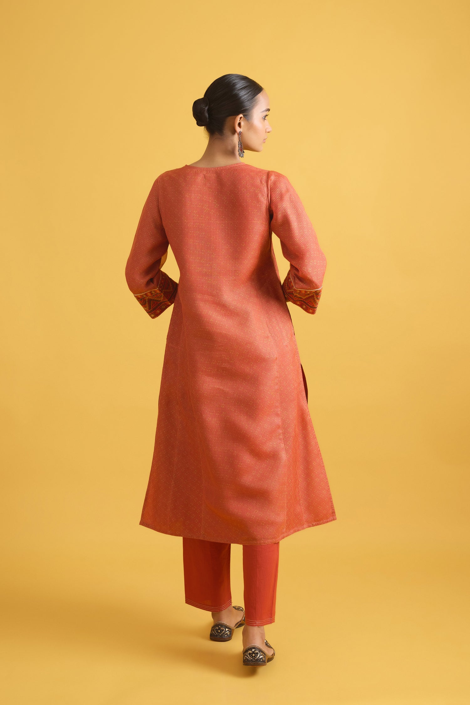 Tulsi Kurta Orange Mustard (9708437176619)