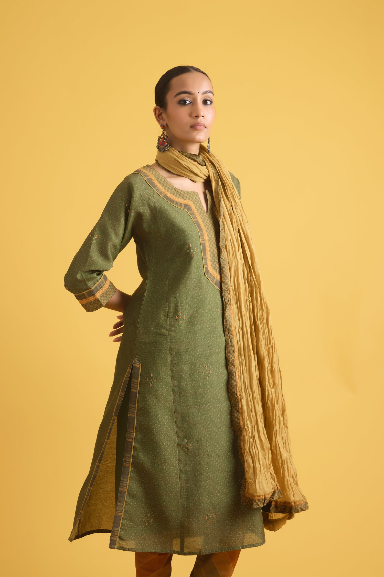 Rozana Dupatta Mustard (9722198163755)