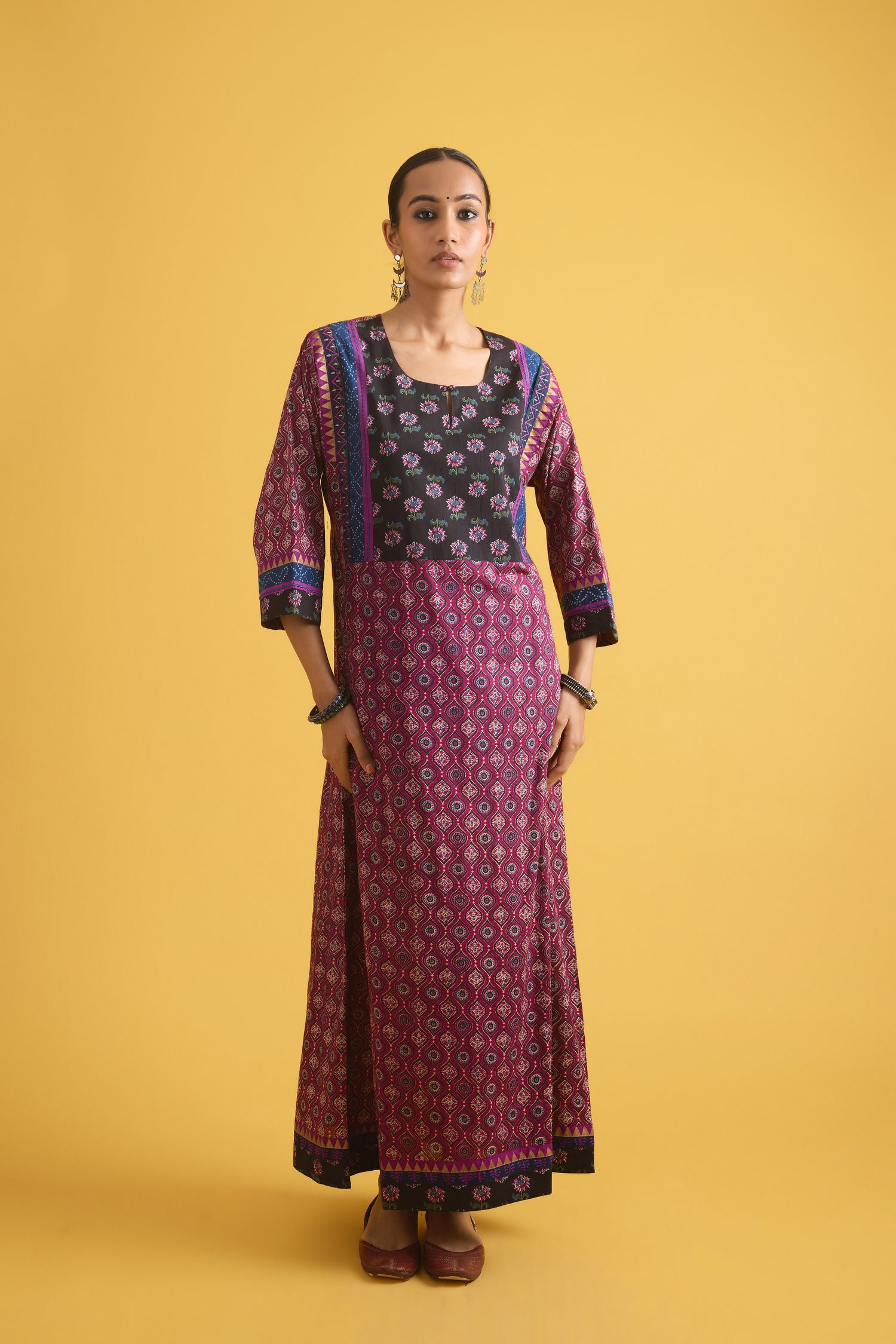 Rozana Caftan Purple Black (9709812613419)