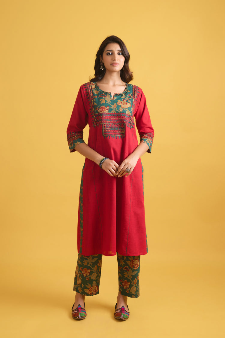 Rozana Kurta Red (9707115479339)