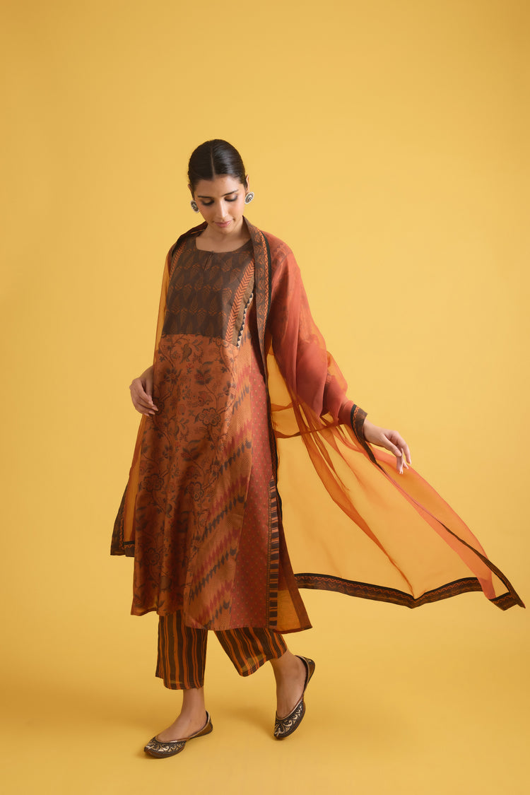 Medh Dupatta Rust (9721578389803)