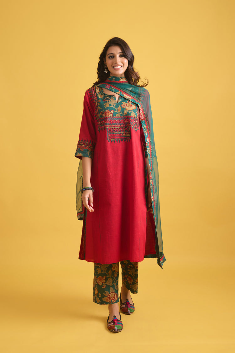 Rozana Kurta Red (9707115479339)