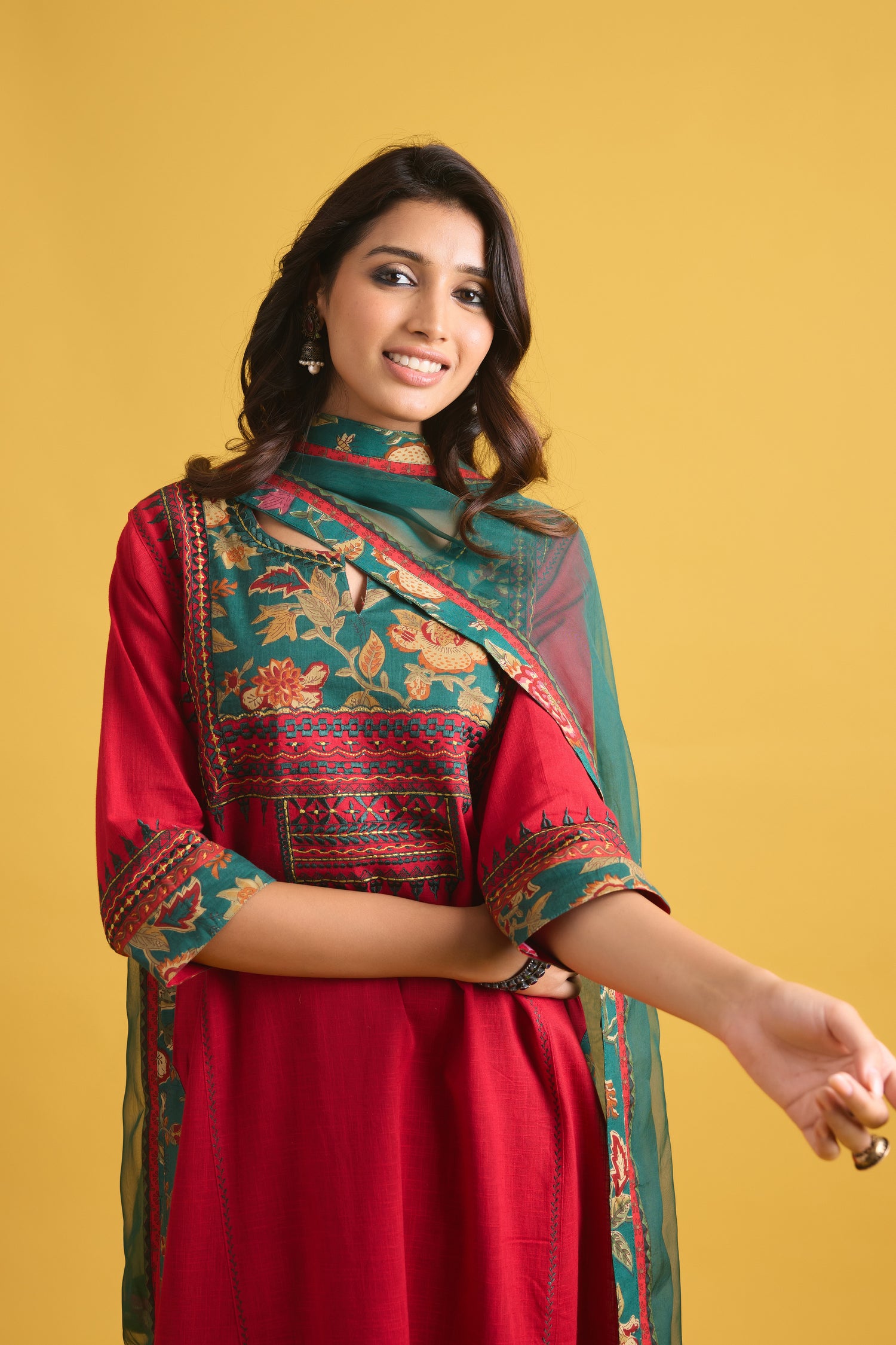 Rozana Kurta Red (9707115479339)