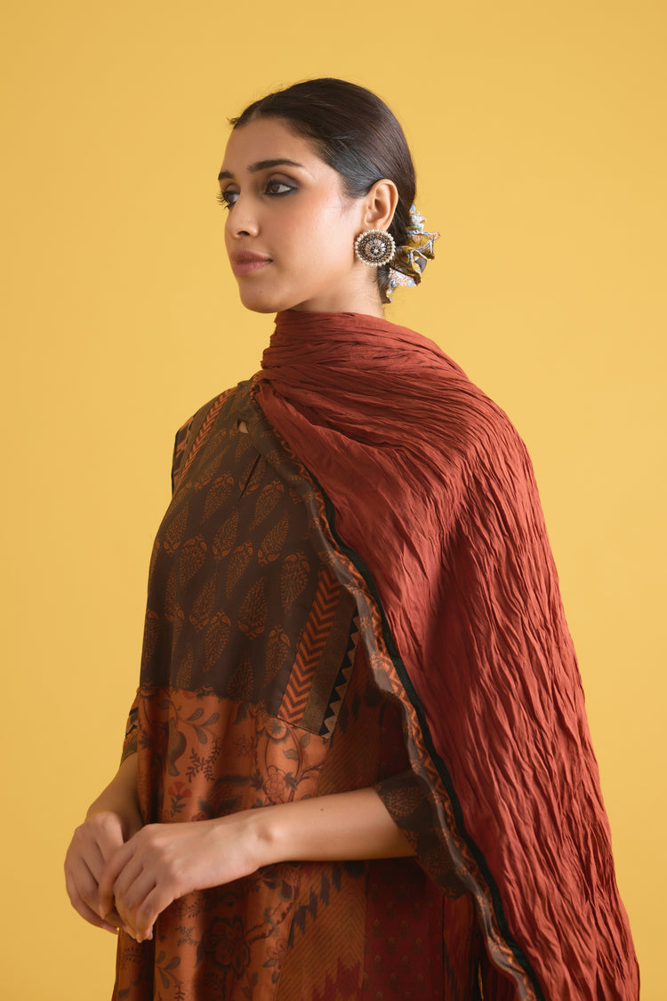 Rozana Dupatta Brown (9721588875563)