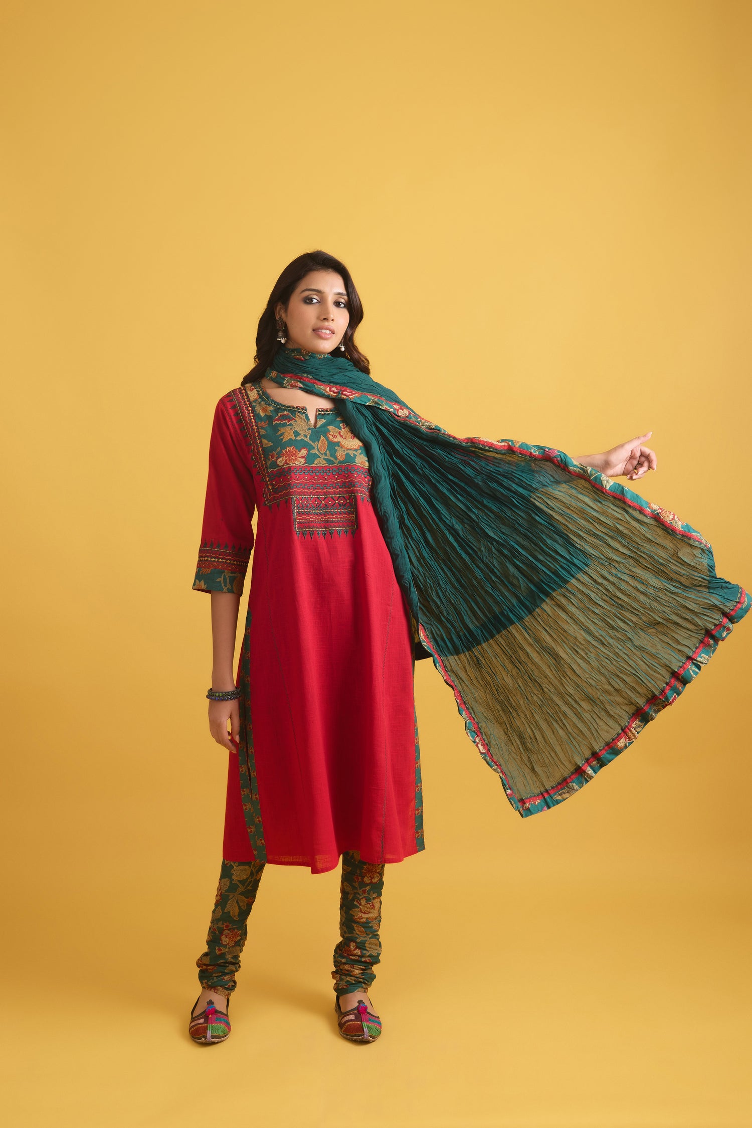 Rozana Dupatta Green (9708591841579)