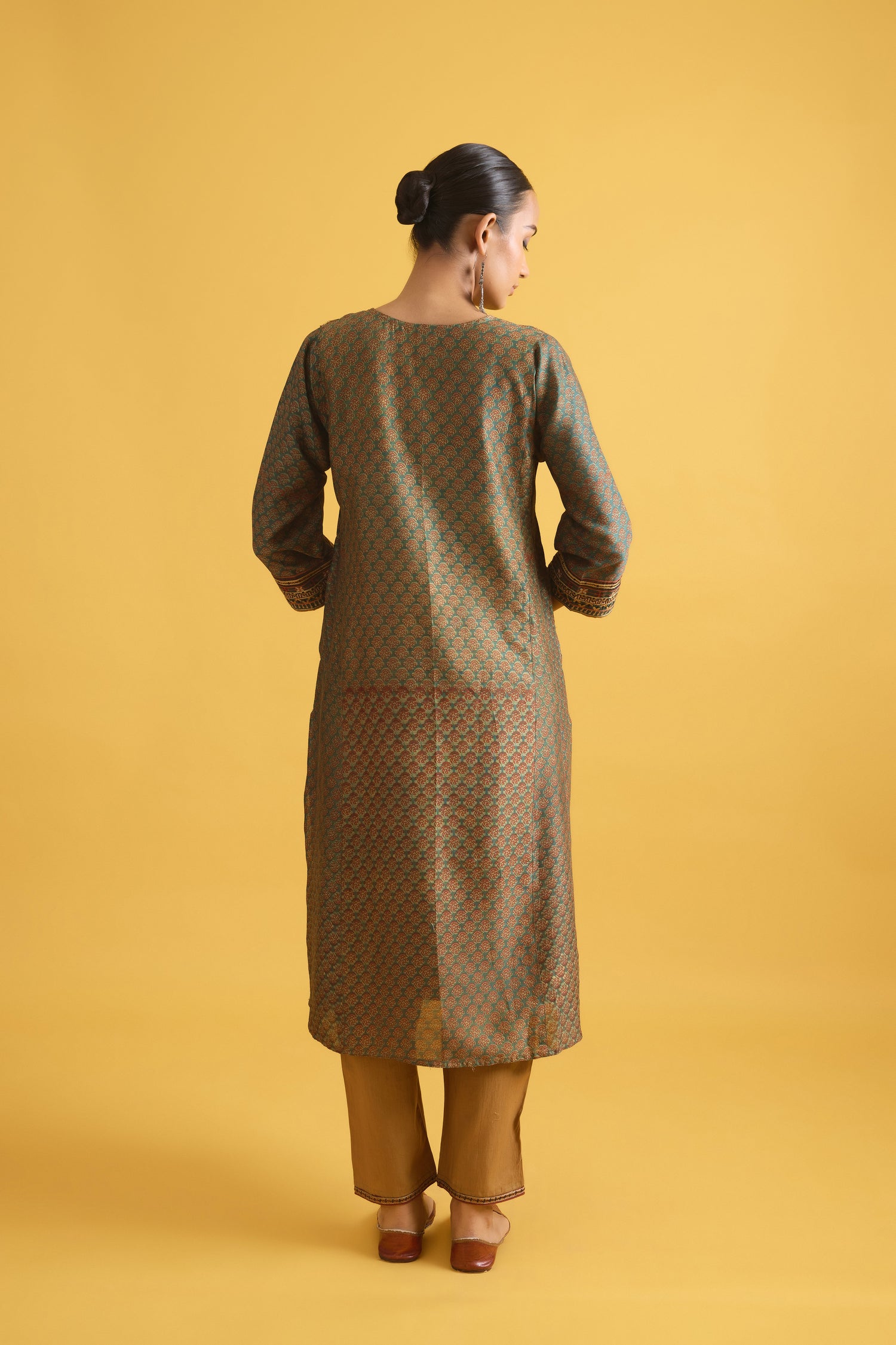 Tulsi Kurta Green Rust (9709676855595)