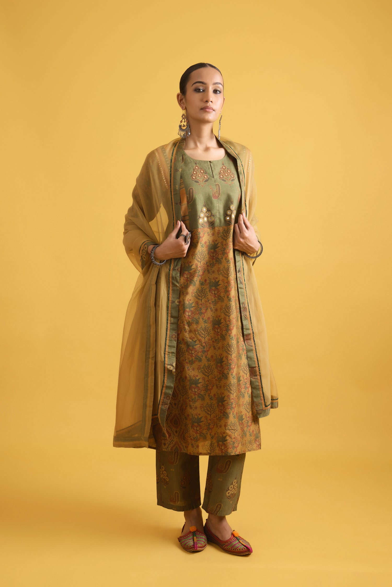 Medh Dupatta Olive Green (9707726766379)