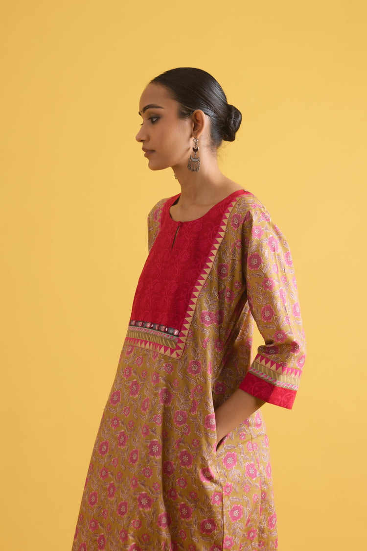 Rozana Caftan Mustard Pink (9709804355883)