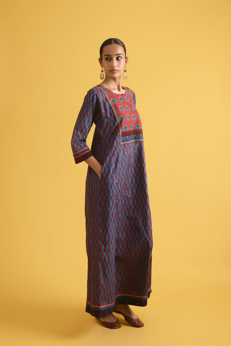 Rozana Caftan Blue Maroon (9709762216235)