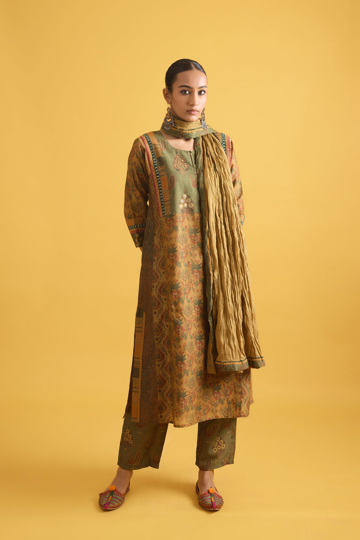 Rozana Dupatta Olive Green (9707730665771)