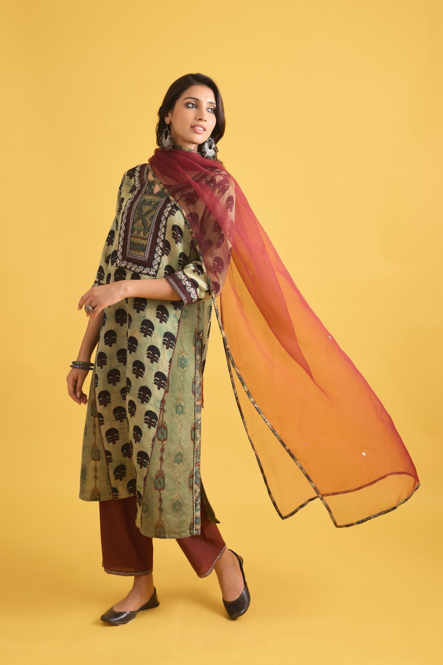 Dienne Dupatta Maroon (9708510675243)