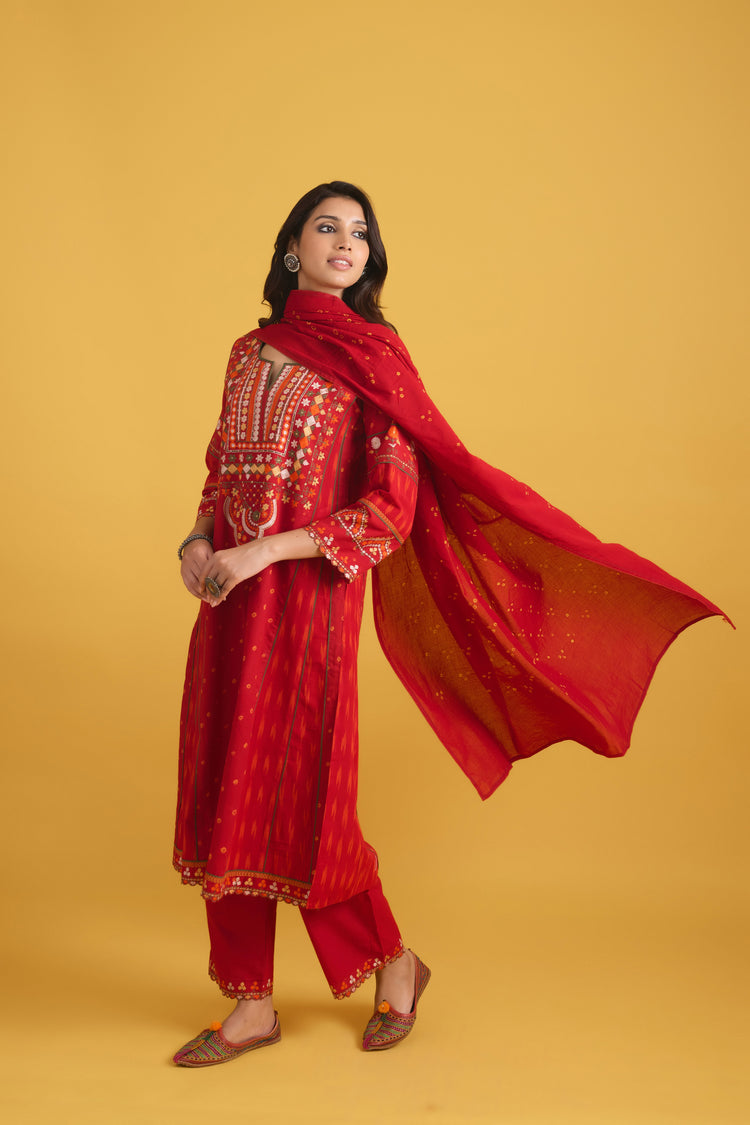 Madhu Kurta Red (9708636504363)