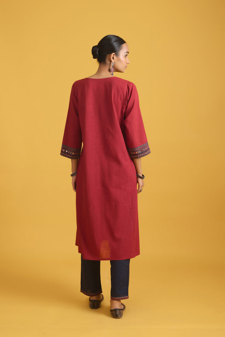 Tulsi Kurta Maroon (9708652101931)