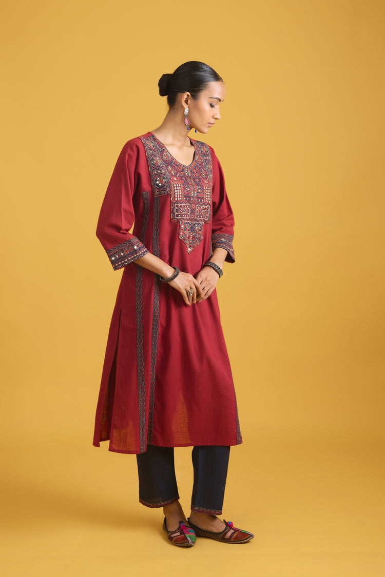 Tulsi Kurta Maroon (9708652101931)