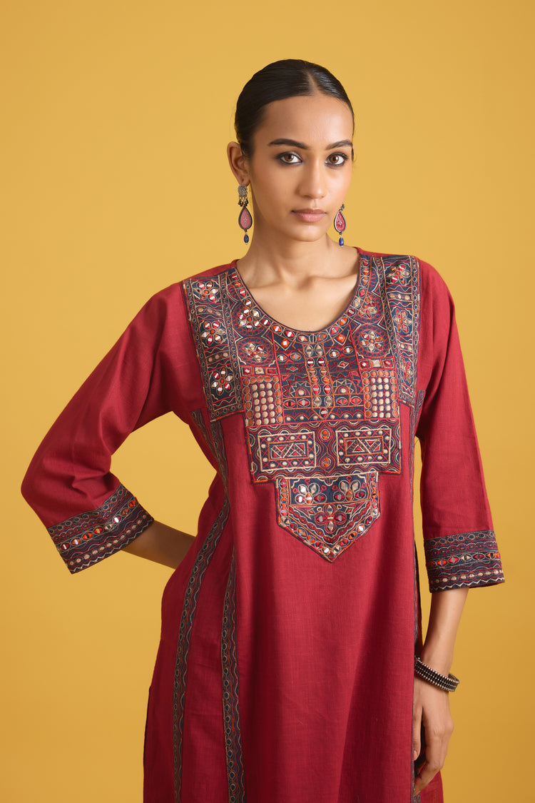 Tulsi Kurta Maroon (9708652101931)