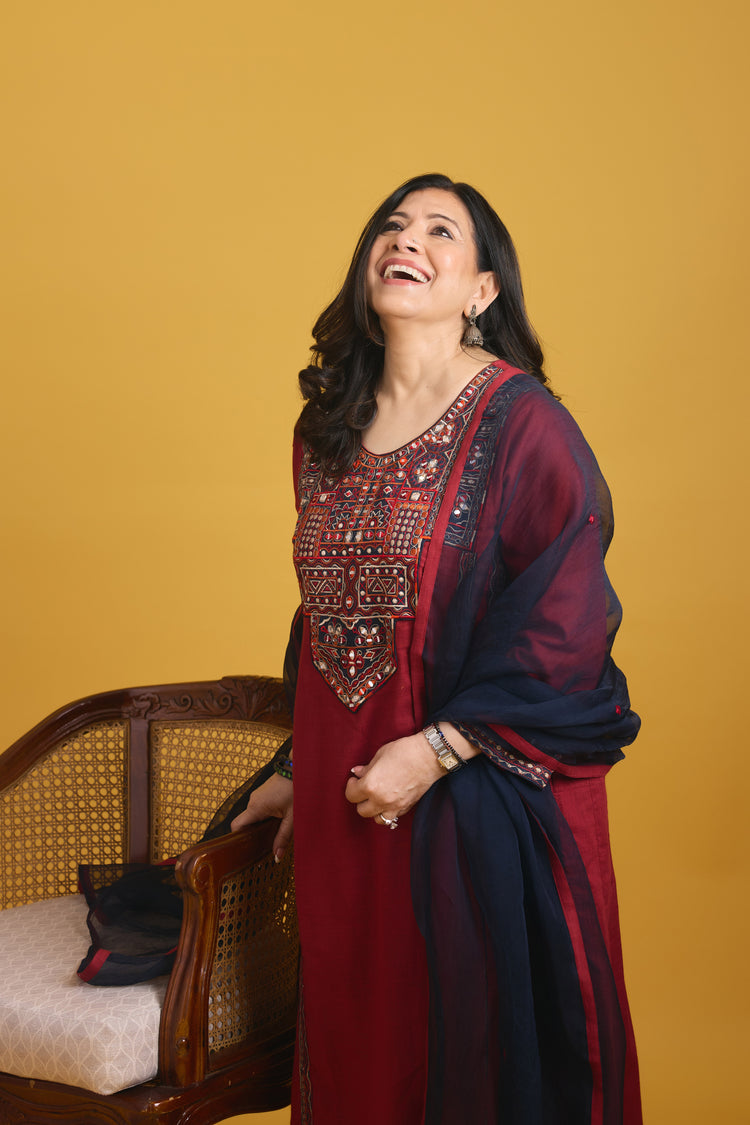 Tulsi Kurta Maroon (9708652101931)