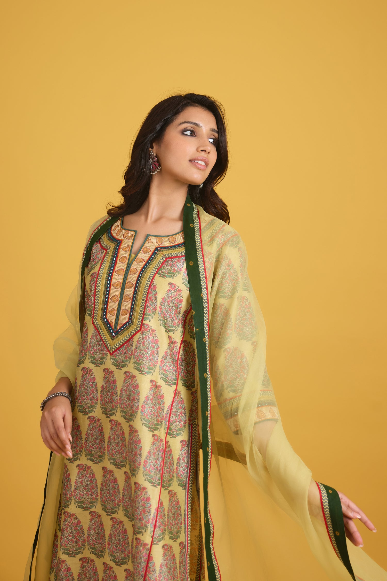 Rozana Kurta Yellow Peach (9708248072491)