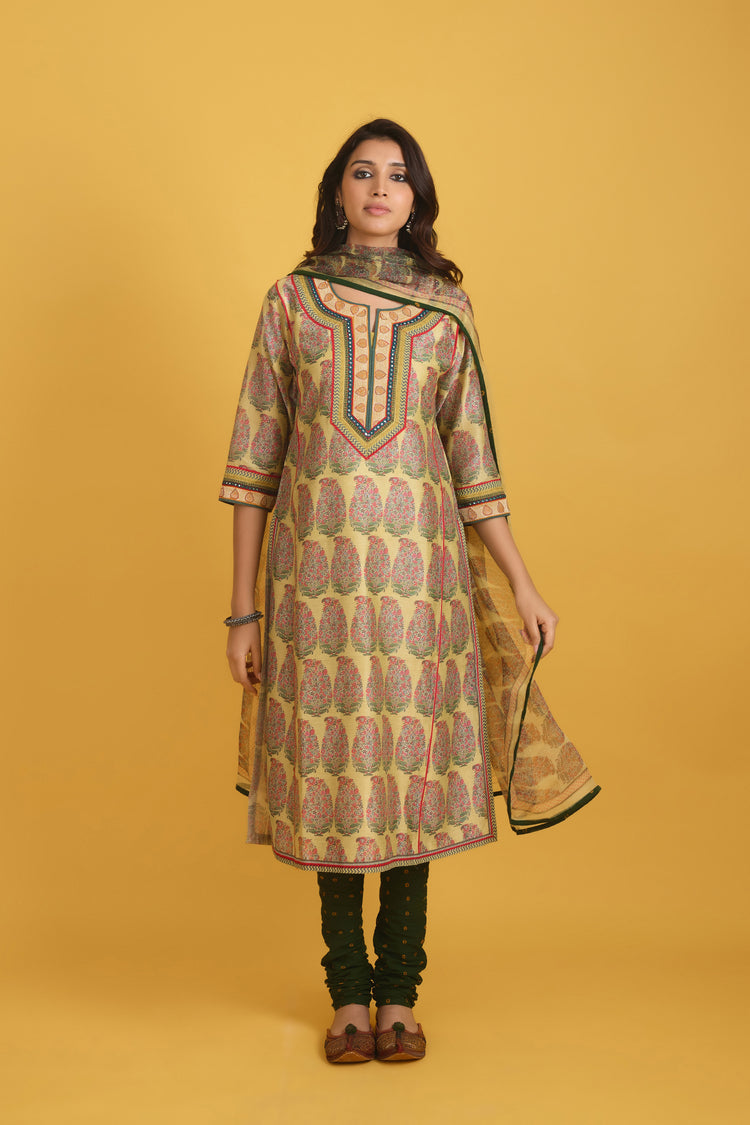 Rozana Kurta Yellow Peach (9708248072491)