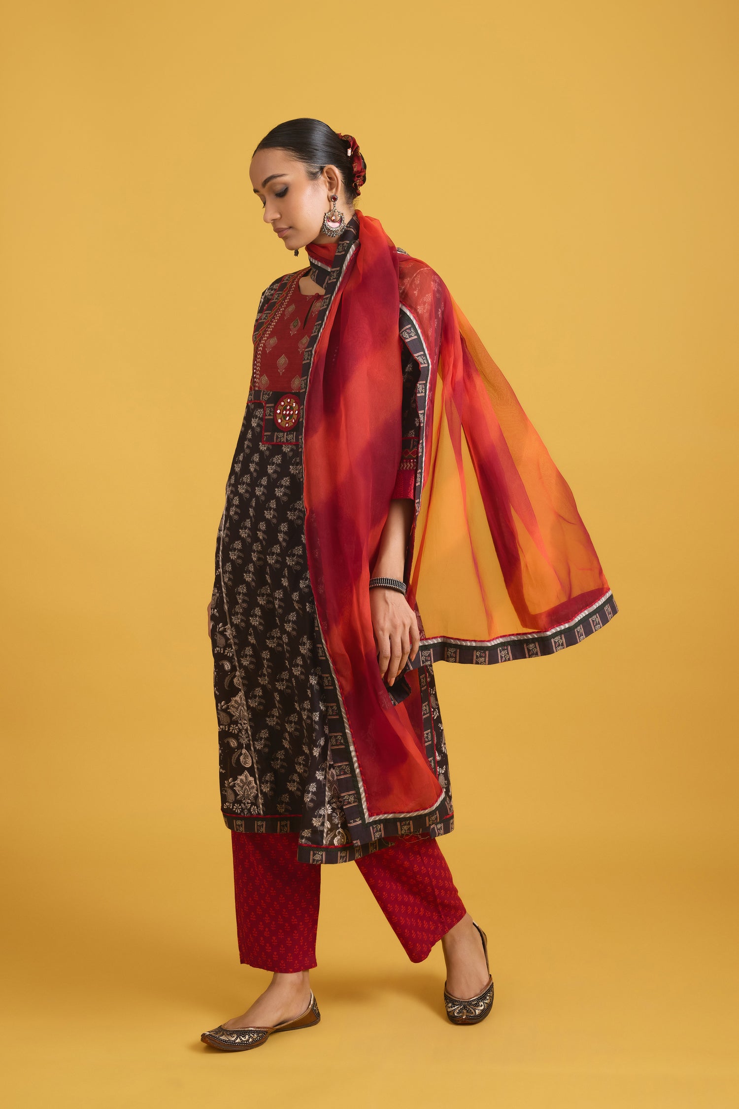 Medh Dupatta Red Orange (9707587797291)