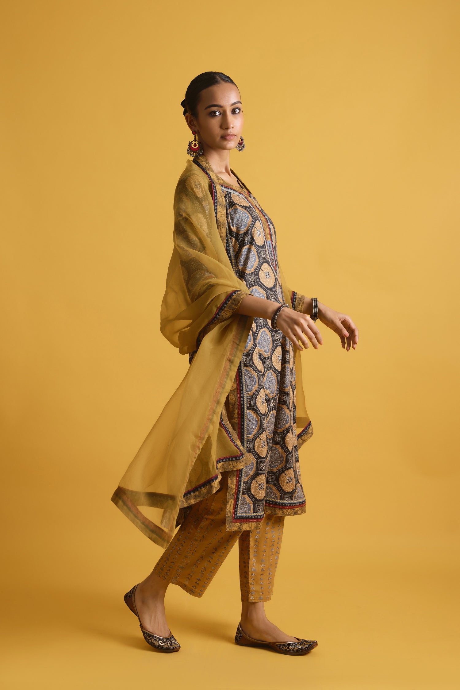 Medh Dupatta Mustard (9699940368683)