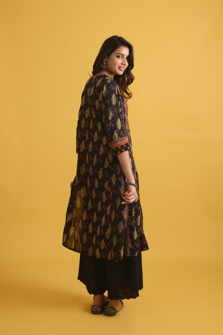 Rozana Kurta Black Green (9708045140267)