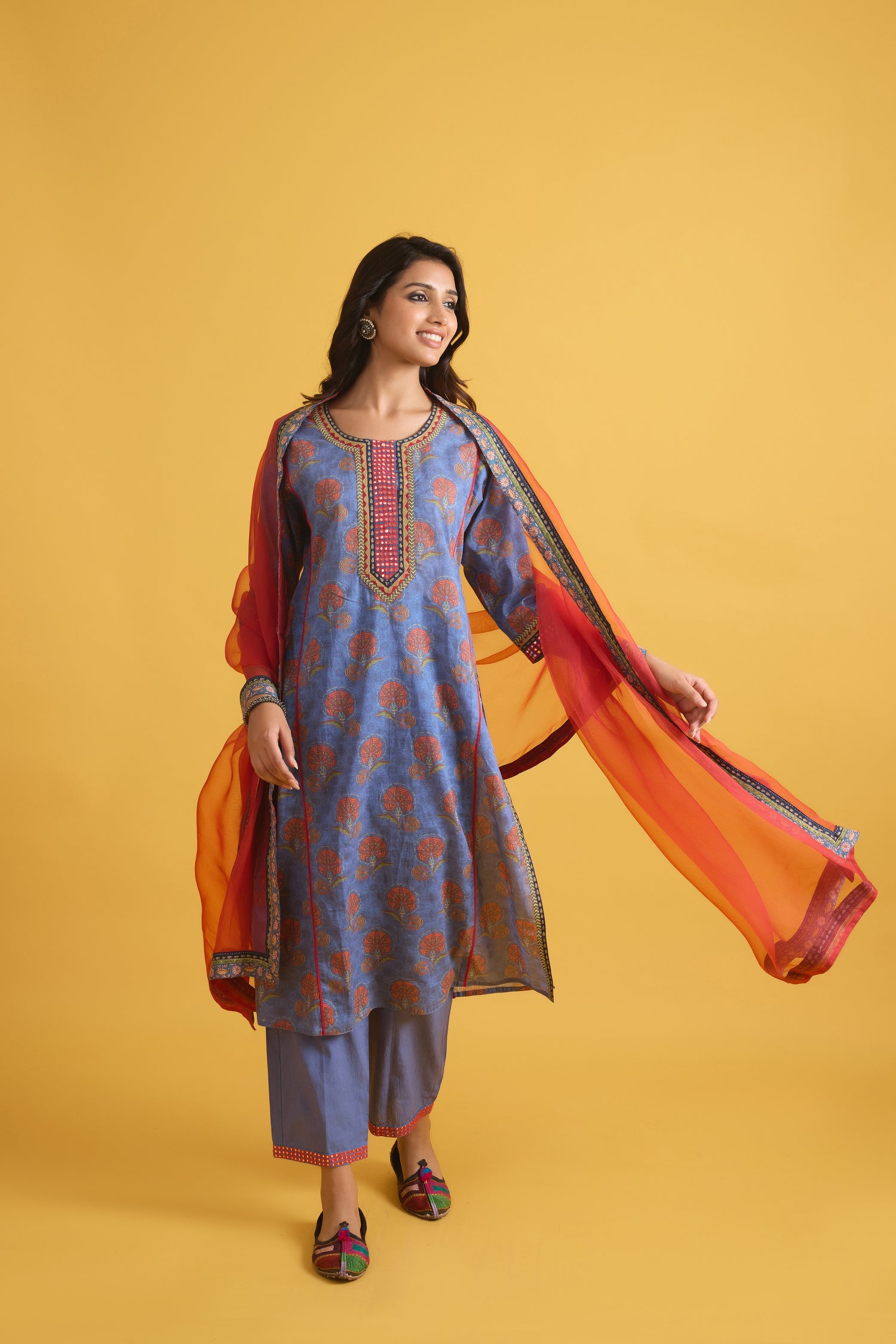 Medh Dupatta Peach (9708231393579)