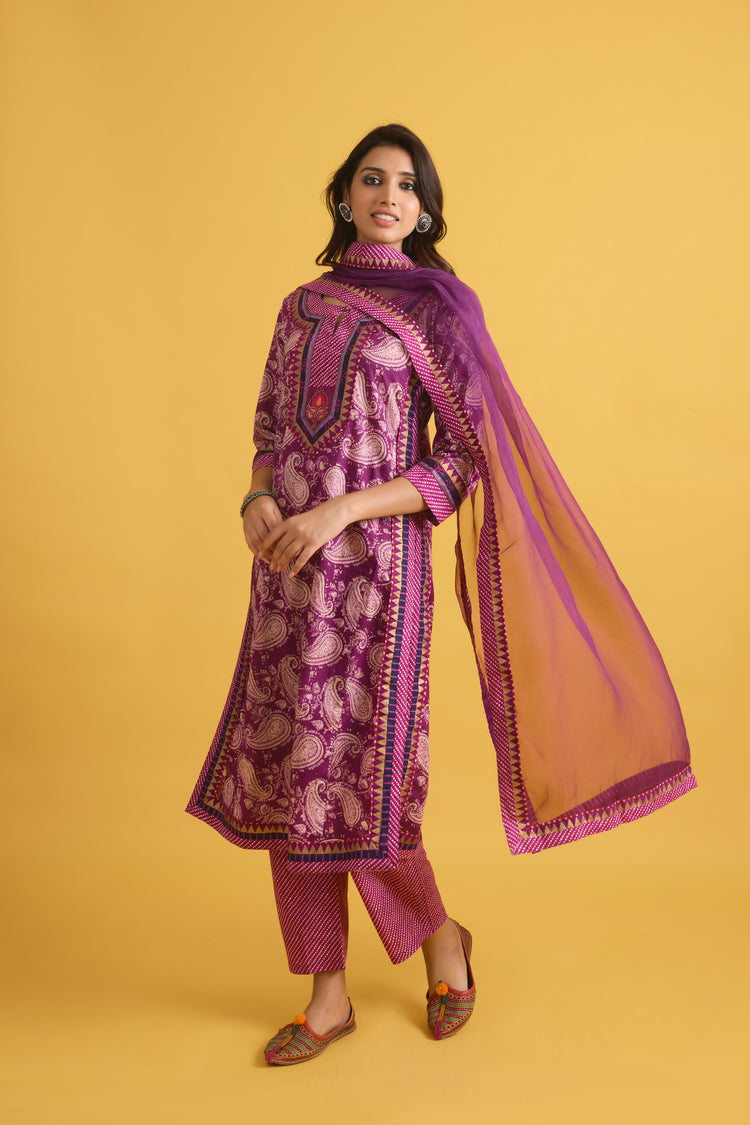 Medh Dupatta Purple (9699993223467)