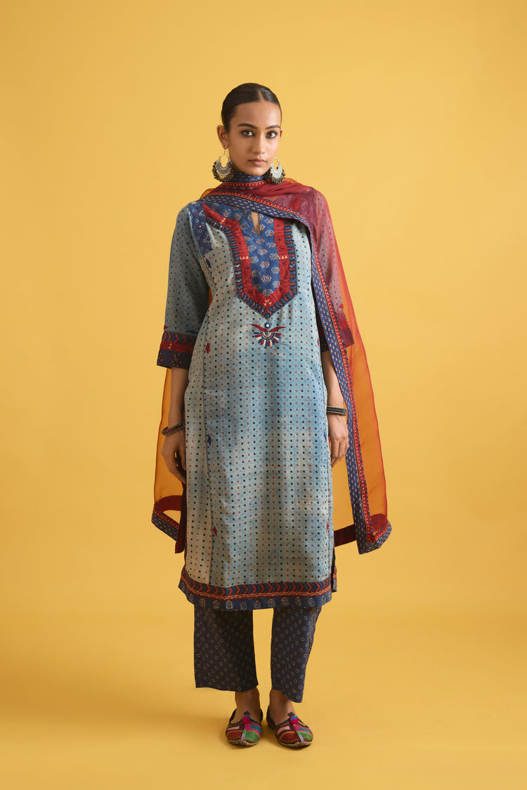 Adara Kurta Off Grey Blue (9707762155819)