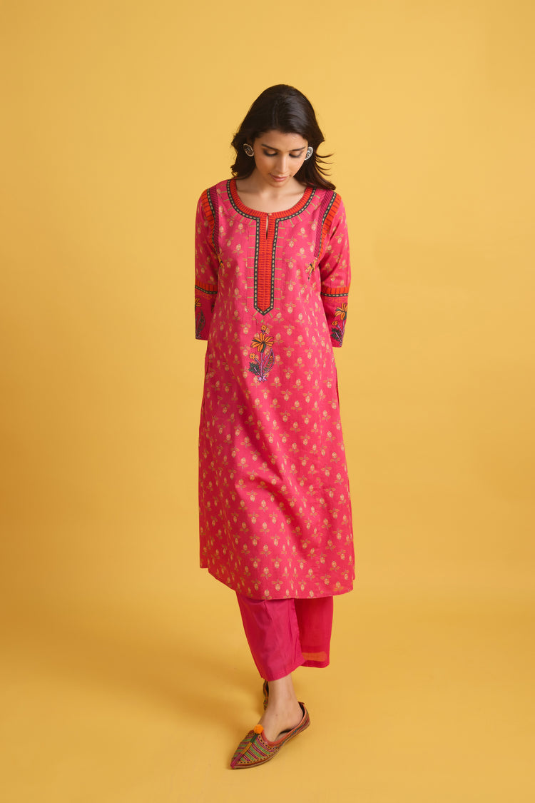 Rozana Kurta Pink (9700221026603)