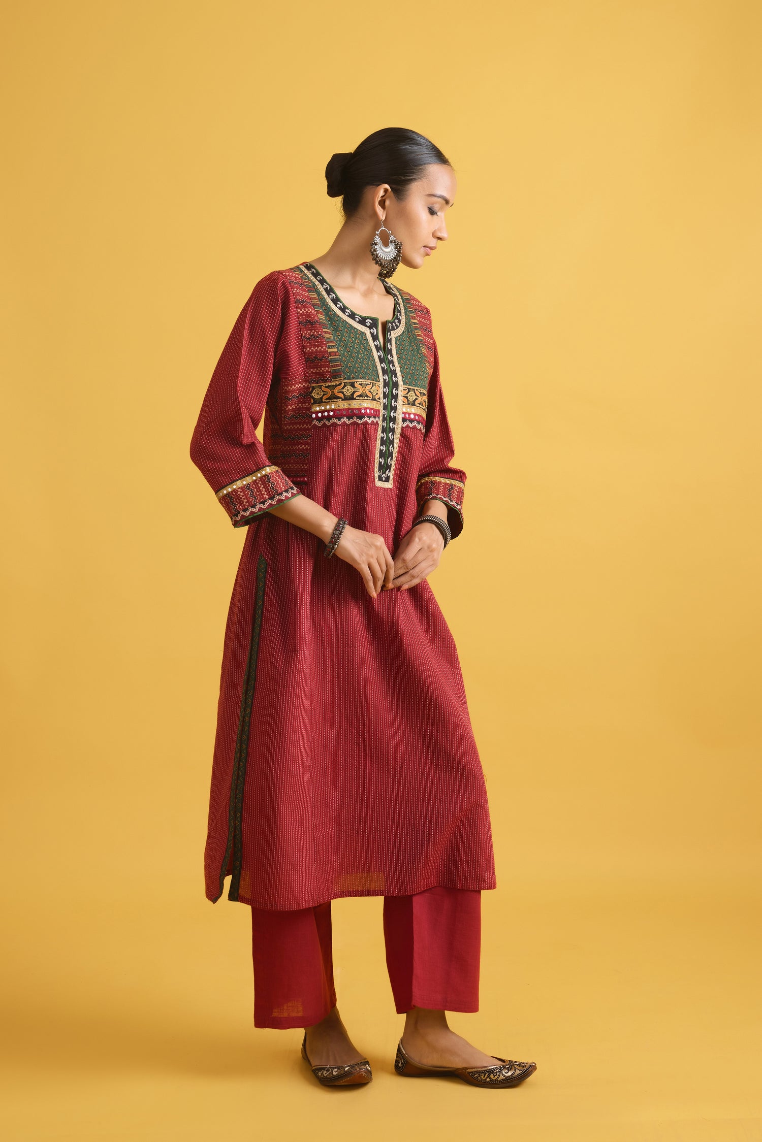 Banjara Pant Maroon (9710772355371)