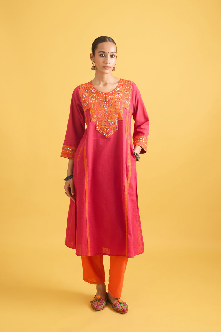 Tulsi Kurta Rani Pink (9725389078827)