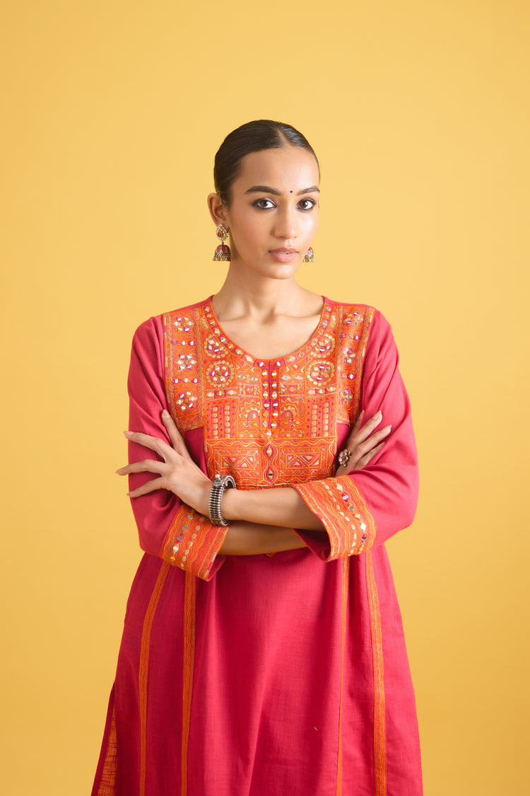 Tulsi Kurta Rani Pink (9725389078827)