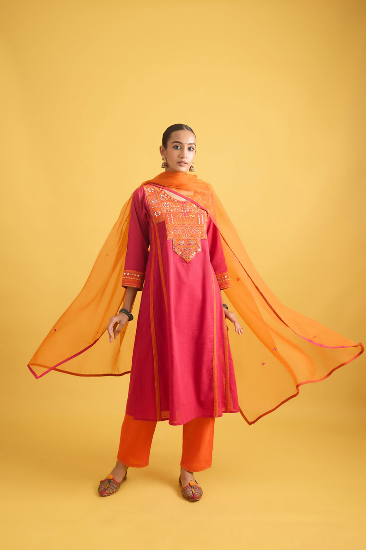 Tulsi Kurta Rani Pink (9725389078827)