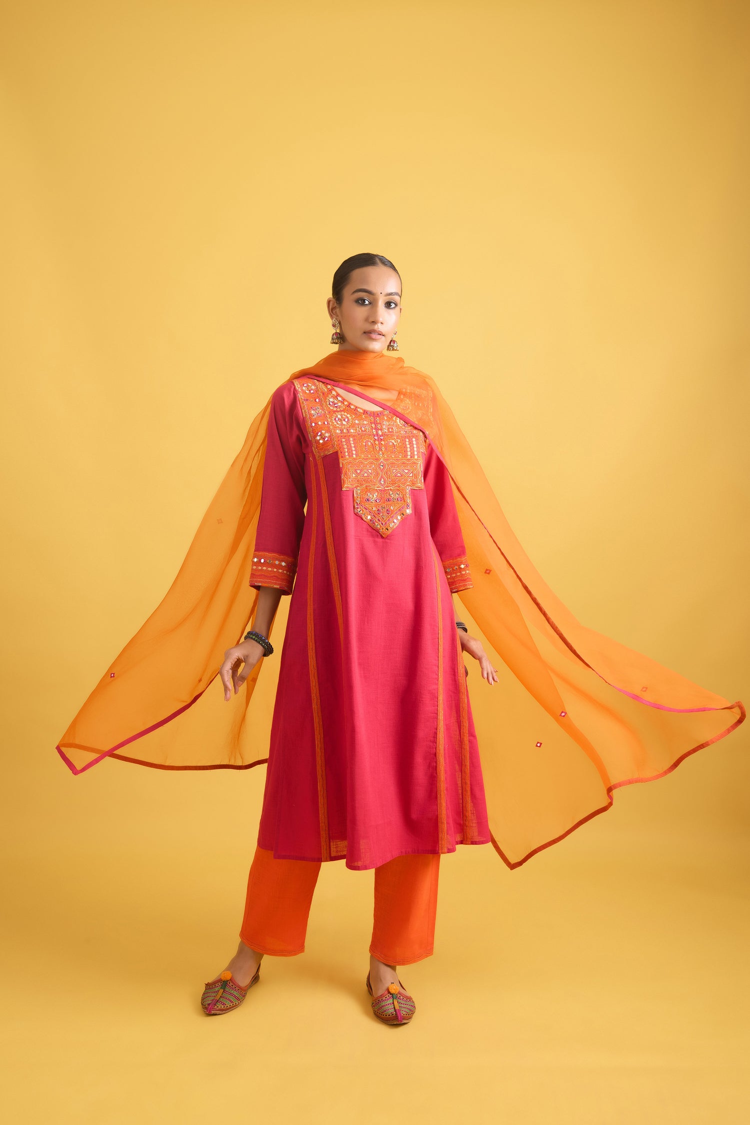 Tulsi Dupatta Orange (9725417685291)