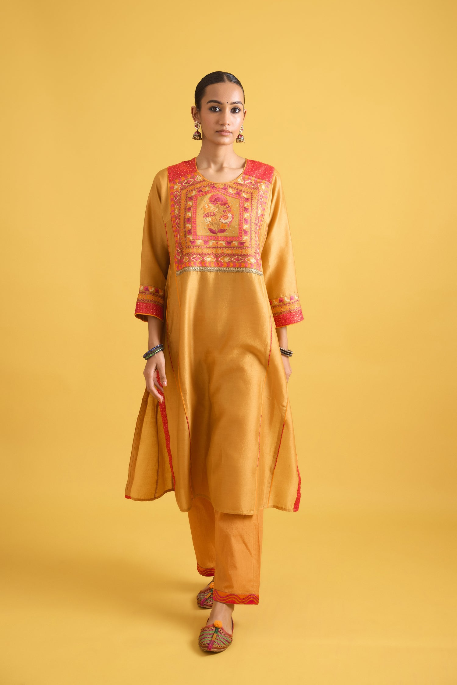 Phiran Kurta Mustard Yellow (9725686645035)